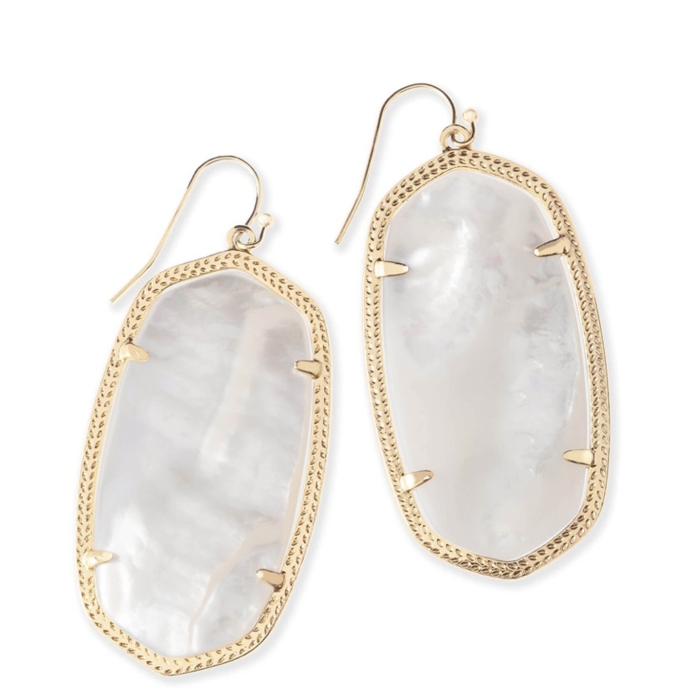 SOLD- Kendra Scott Earrings Ivory Mother Of Pearl